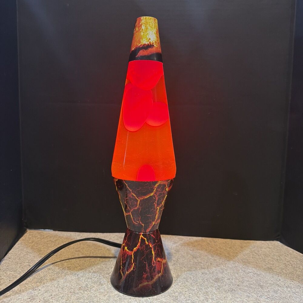 Red Orange Lava Lamp 14.5”  - The Original Lava company Volcano Print LAVA LAMP